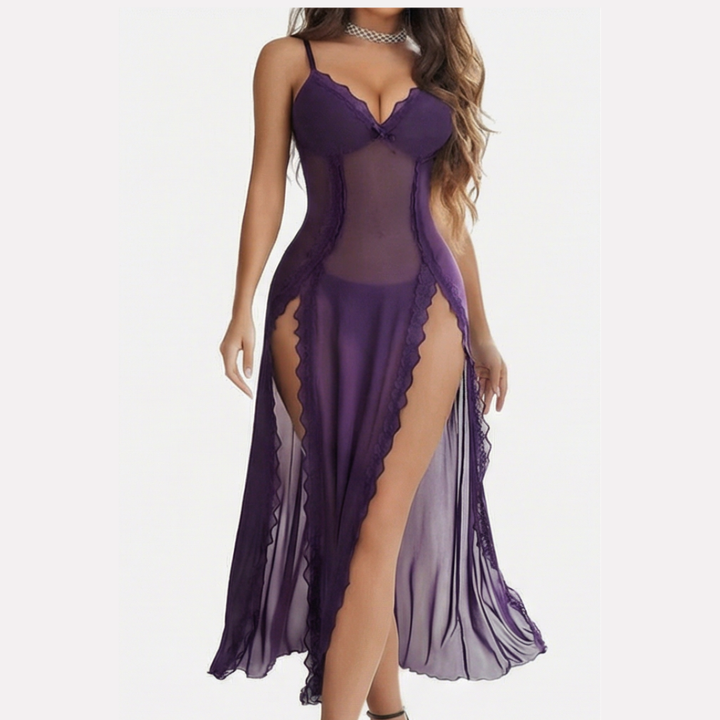 Velourè™ – Floor Length Lace Mesh Nightdress