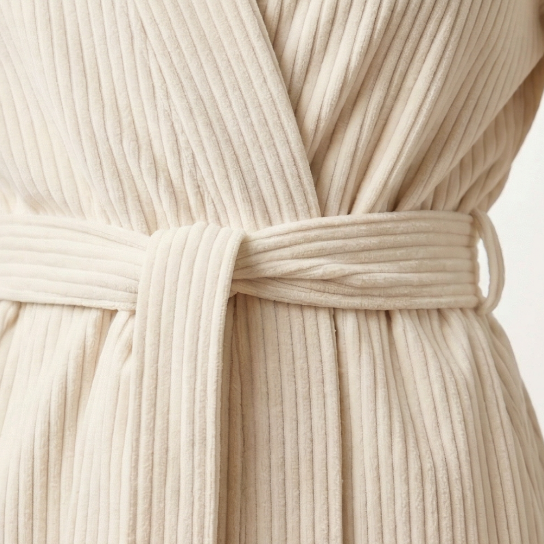 Velunna™ Full-Length Semi-Velvet Wrap Robe