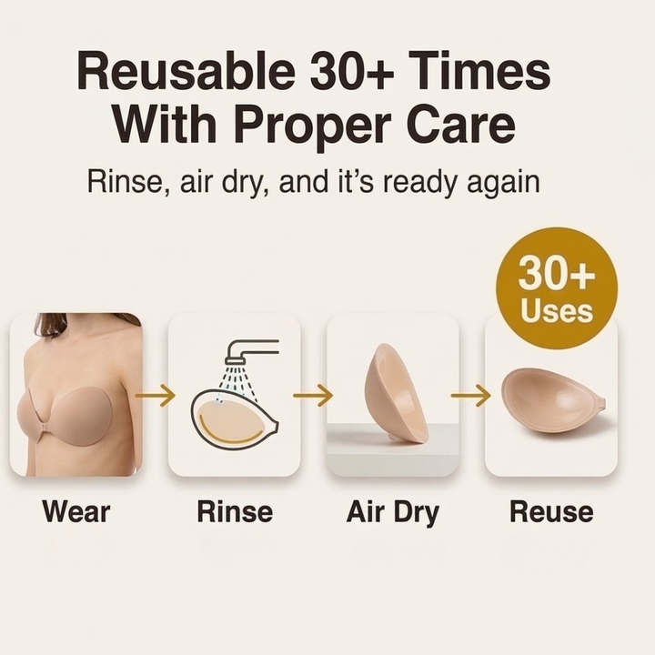 Liftara™ Invisible Adhesive Push Up Bra