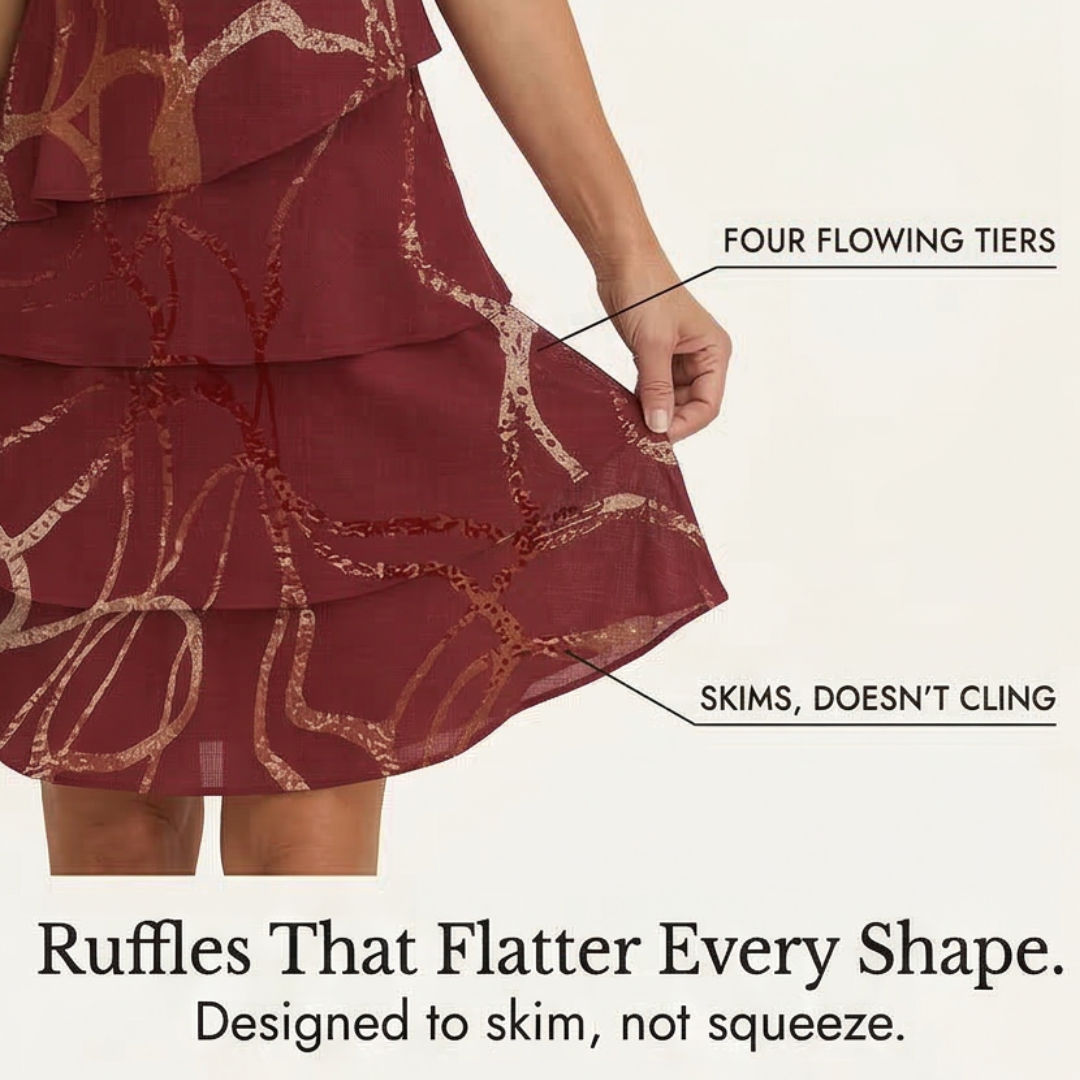 Floressa™ – Layered Ruffle Dress for Effortless Elegance