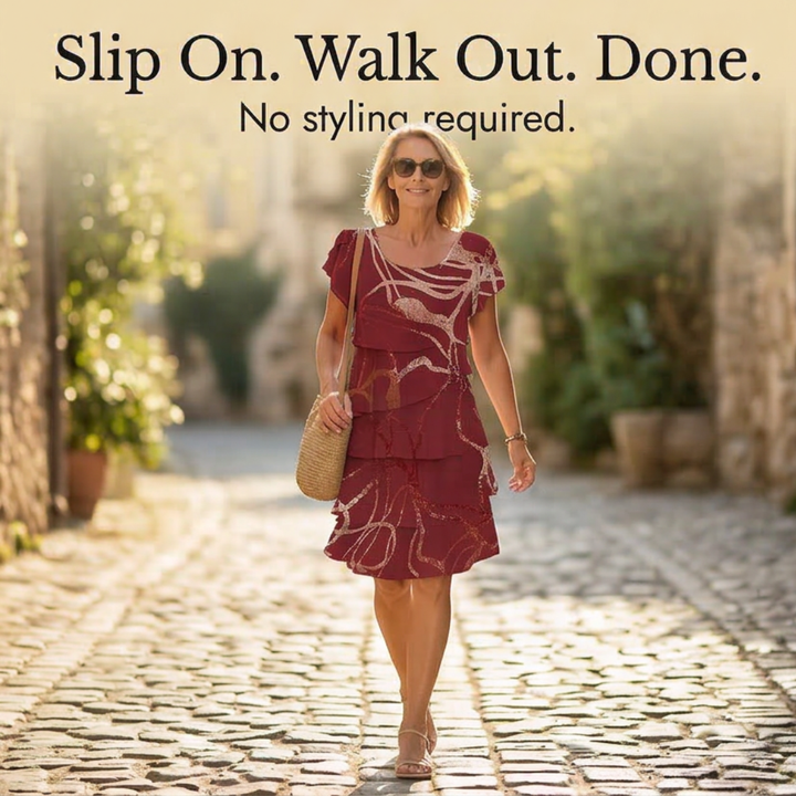 Floressa™ – Layered Ruffle Dress for Effortless Elegance