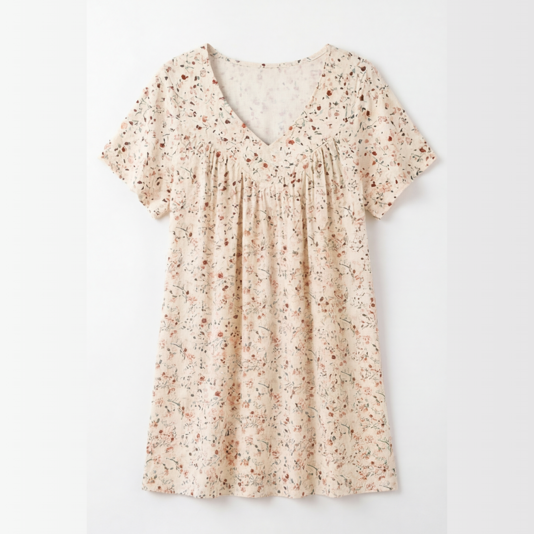 Florella™ – Flowy V Neck Printed Blouse