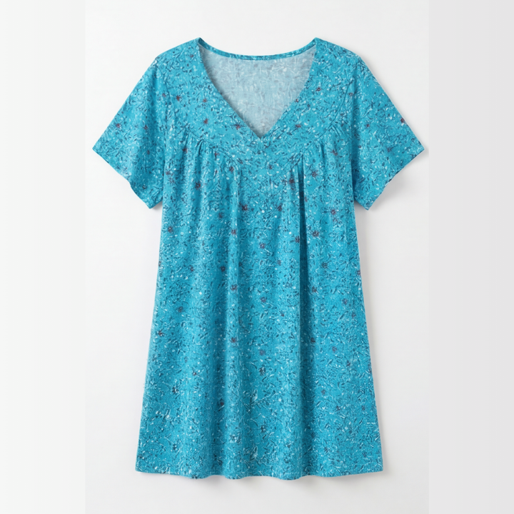 Florella™ – Flowy V Neck Printed Blouse