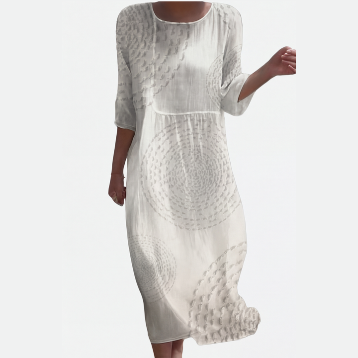 Tessara™ – Embossed Texture Midi Dress