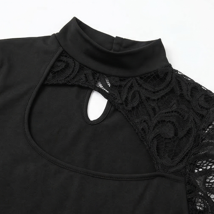 Velesse™ – Asymmetrical Lace Sleeve Top