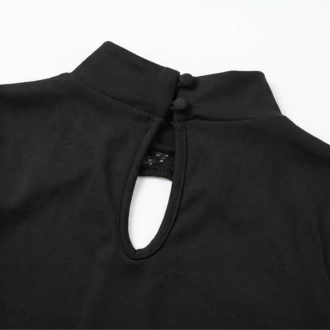 Velesse™ – Asymmetrical Lace Sleeve Top