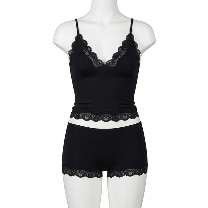 Lunaire™ – Seamless Lace Camisole and Boxer Brief Set