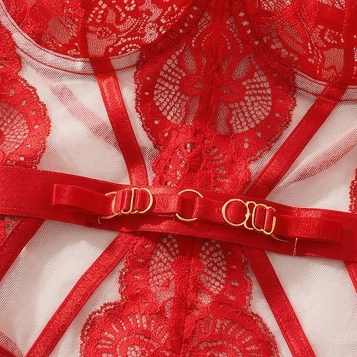 Velaire™ – 4 Piece Structured Lace Lingerie Set
