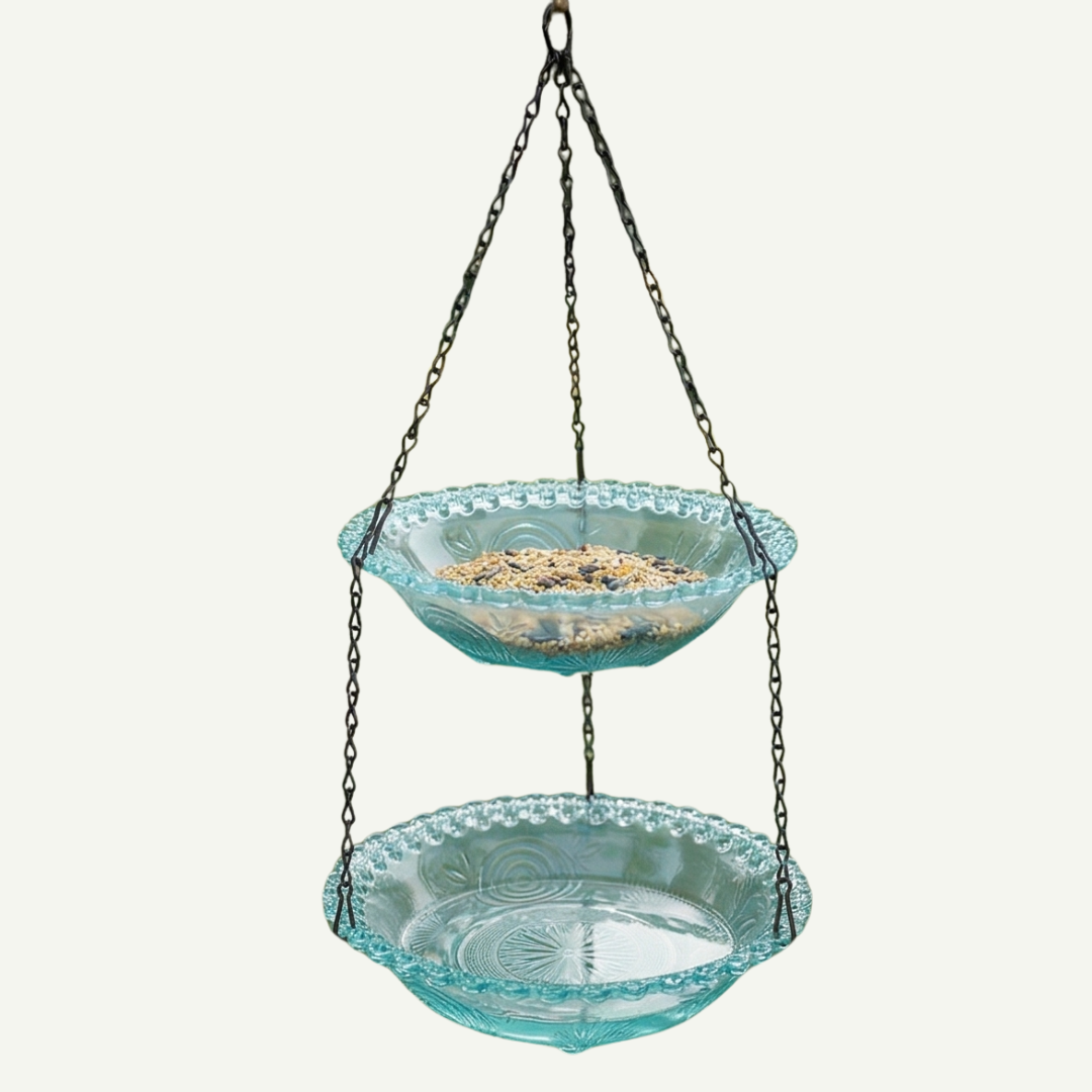 Avielle™ – Vintage Hanging Bird Feeder and Bath