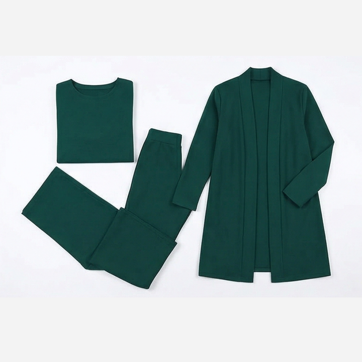 Vivara™ – Three Piece Matching Set with Longline Cardigan