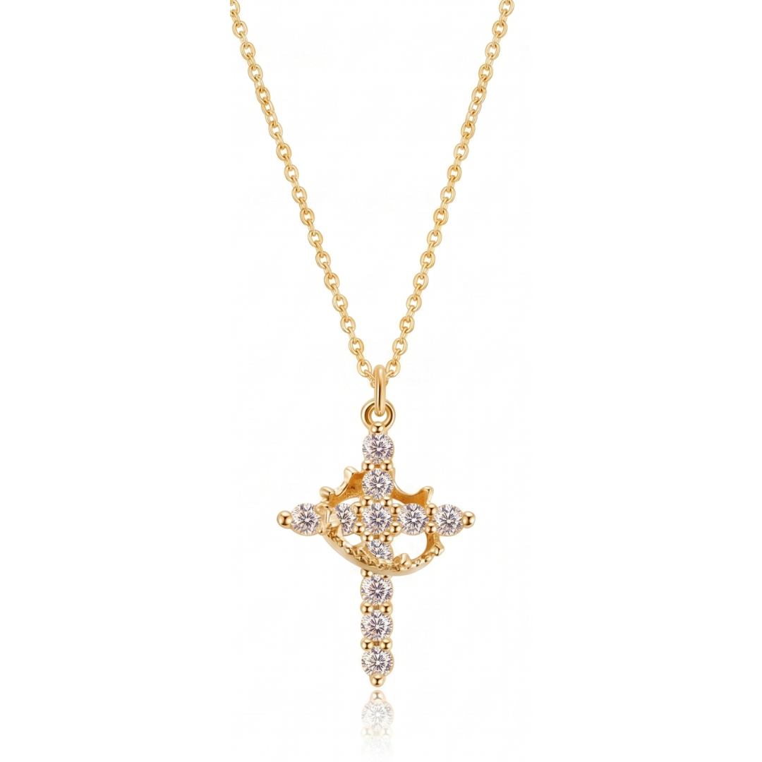 Crovana™ – Cross and Crown Faith Pendant