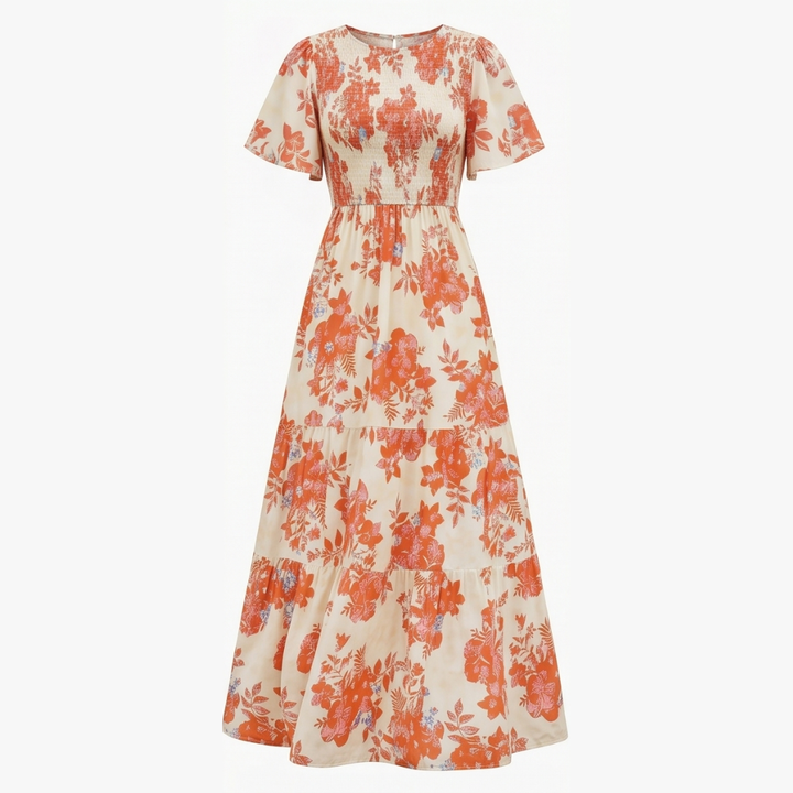 Florenza™ – Smocked Floral Maxi Dress for Spring
