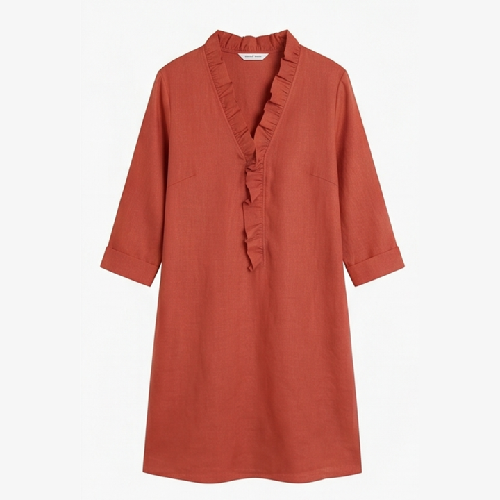 Lunavia™ – Effortless Ruffle Blouse Dress for Everyday Elegance