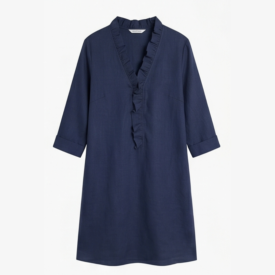 Lunavia™ – Effortless Ruffle Blouse Dress for Everyday Elegance
