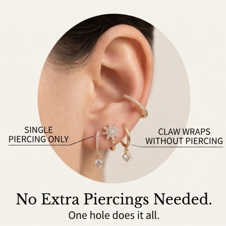 Luminelle™ – Gold Star Zircon Earrings