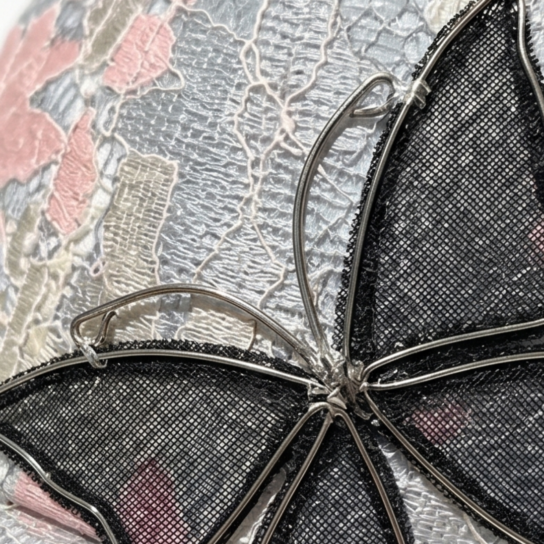 Veluna™ – Rhinestone Butterfly Lace Baseball Cap