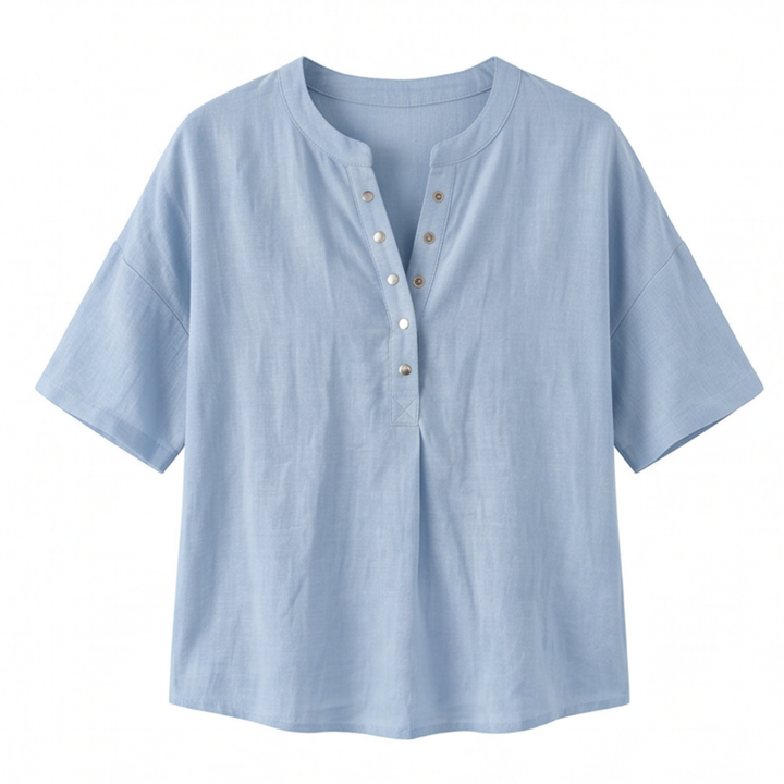 Lunavia™ – Effortless Henley Blouse