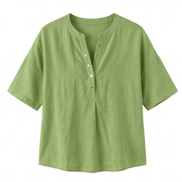 Lunavia™ – Effortless Henley Blouse