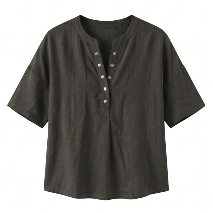 Lunavia™ – Effortless Henley Blouse