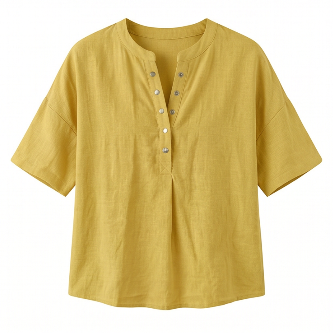 Lunavia™ – Effortless Henley Blouse