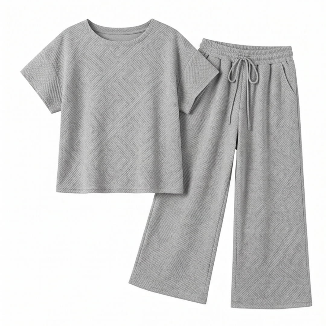 Lunavia™ – Textured Knit 2-Piece Lounge Set for Real Curves