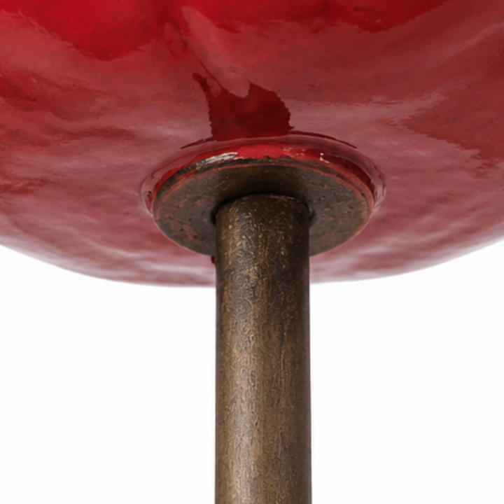 PetalHaven™ Hand-Formed Poppy Bird Bath Garden Stake