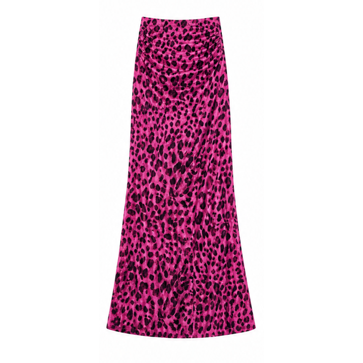 Velora™ – Curvy-Fit Leopard Print Maxi Skirt