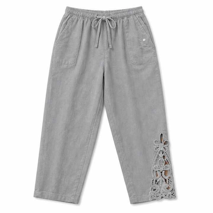 Liora™ – Lace Trim Drawstring Comfort Pants