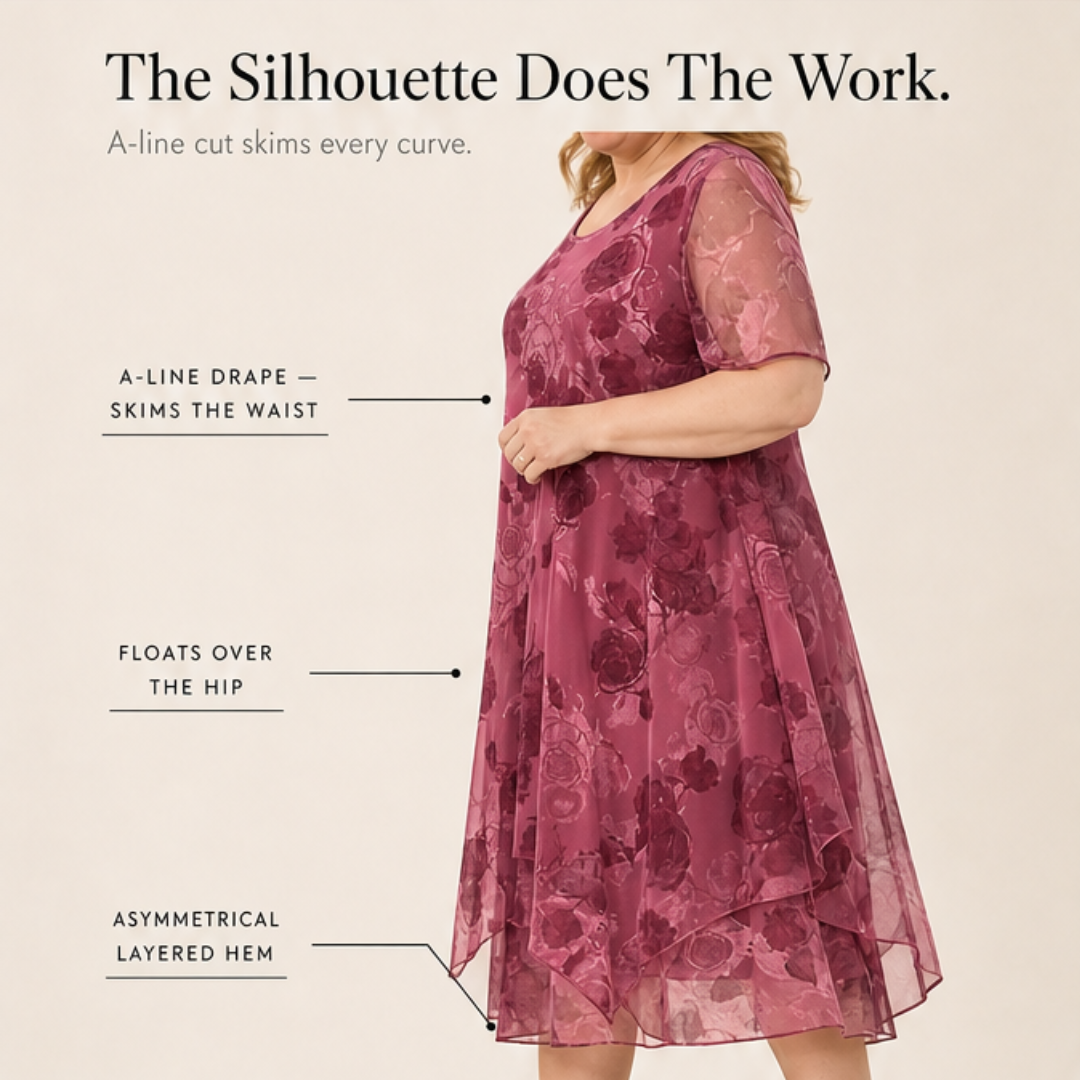 Florenza™ – Layered Chiffon Floral Dress