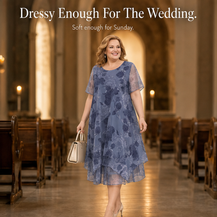 Florenza™ – Layered Chiffon Floral Dress