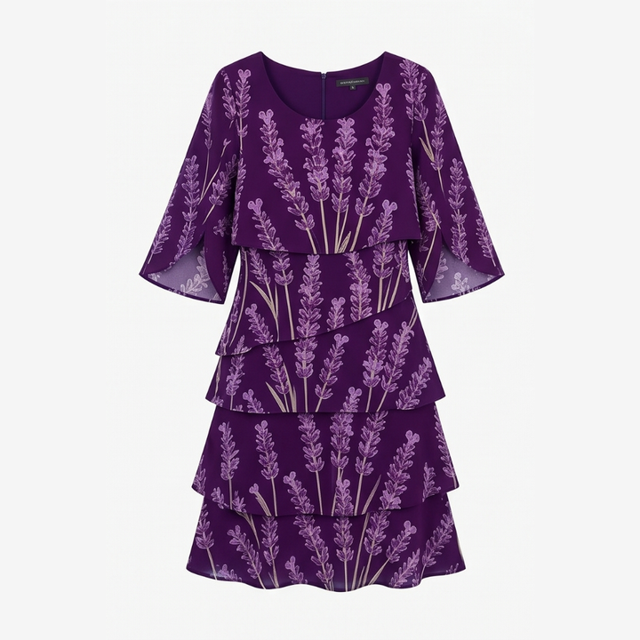 Lumielle™ Tiered Floral Midi Dress for Special Occasions