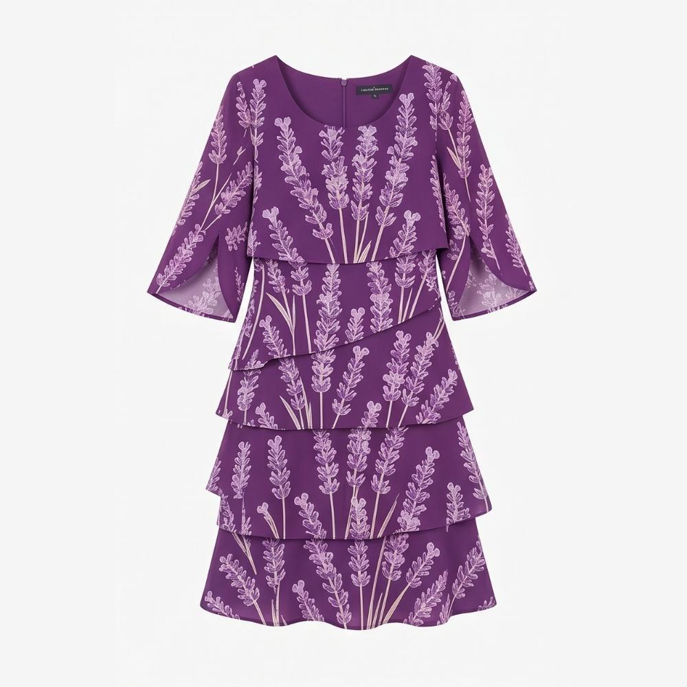 Lumielle™ Tiered Floral Midi Dress for Special Occasions