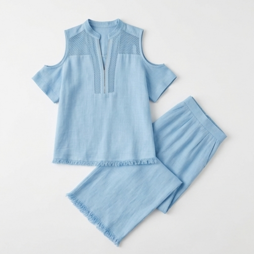 Soléva™ – Crochet Linen Vacation Set