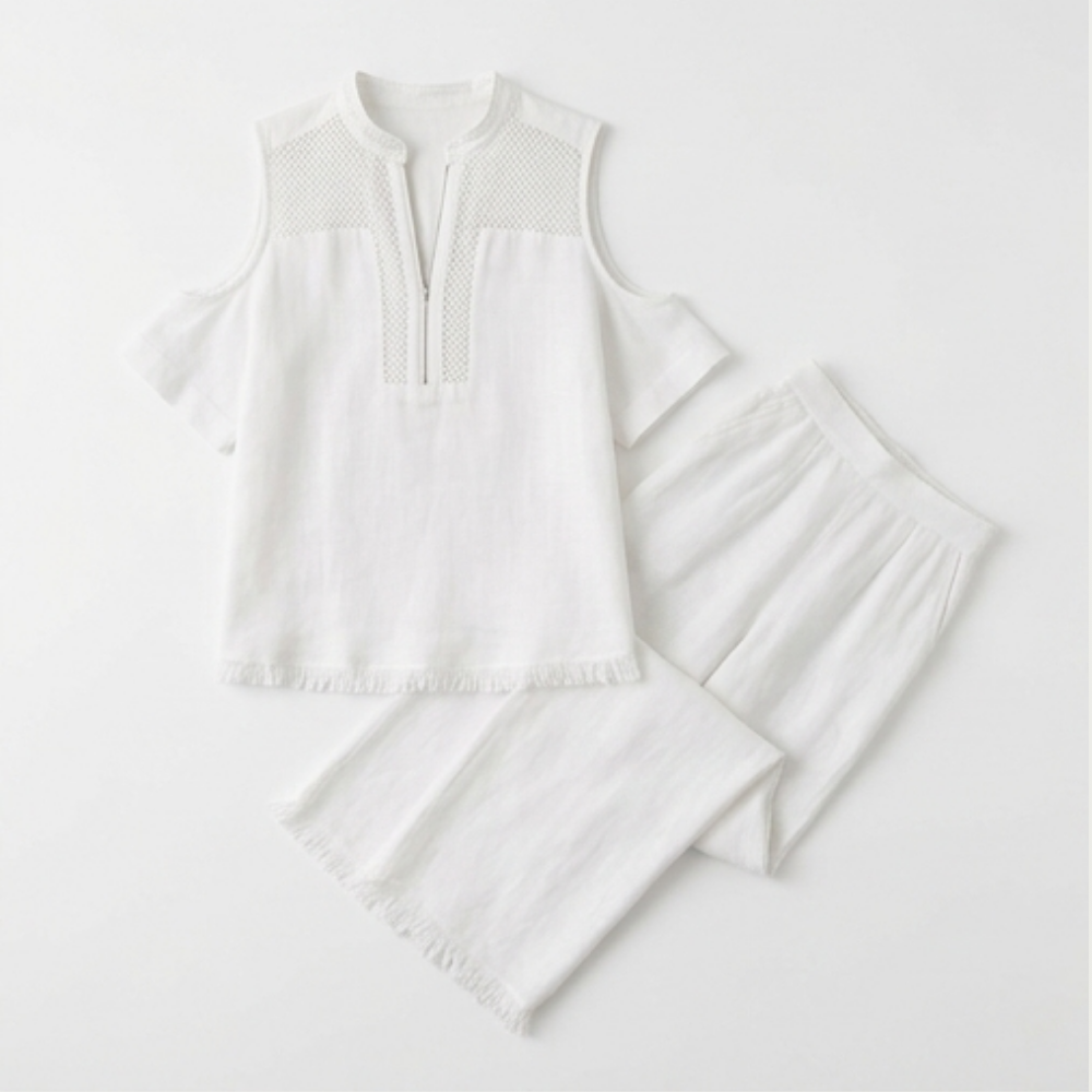 Soléva™ – Crochet Linen Vacation Set