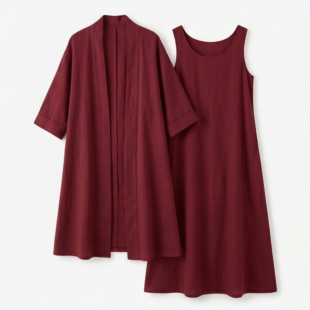 Lunavia™ Linen Cotton Two Piece Set with Duster