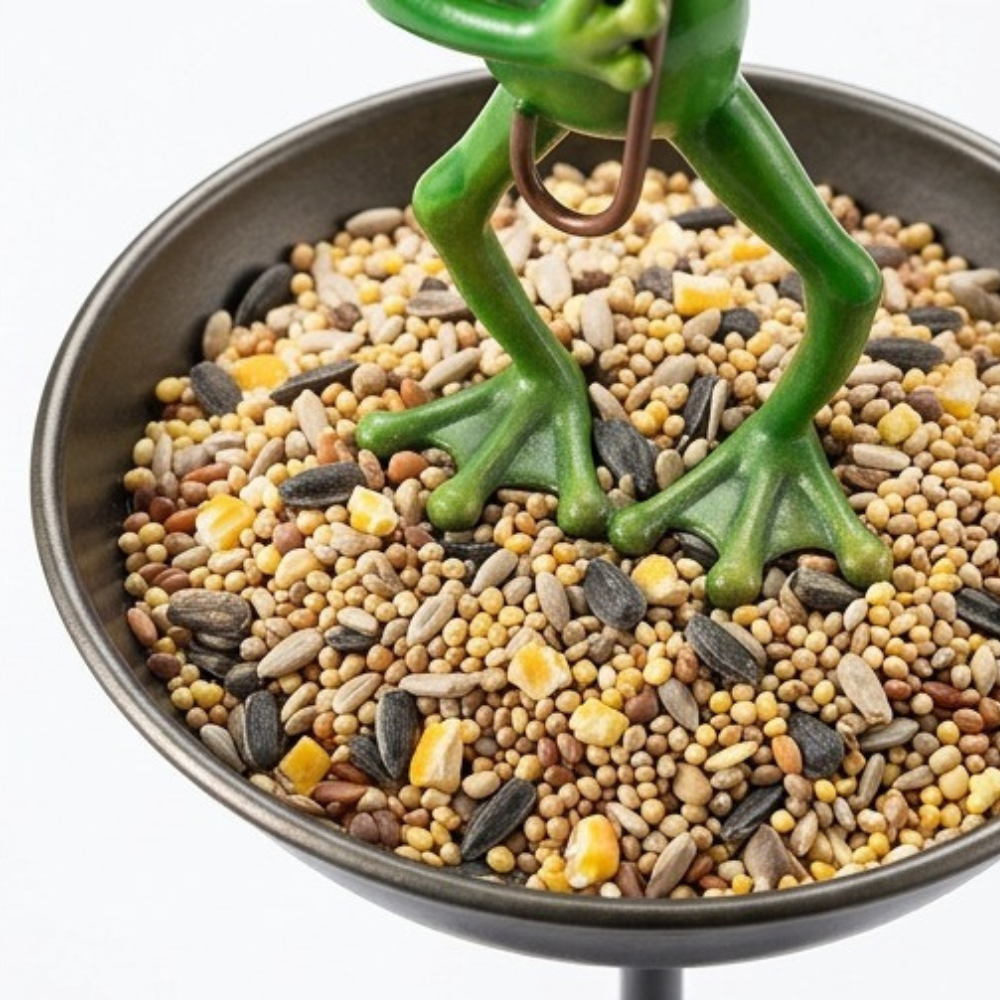 Magic Frog™ – Solar Garden Lamp with Bird Feeder