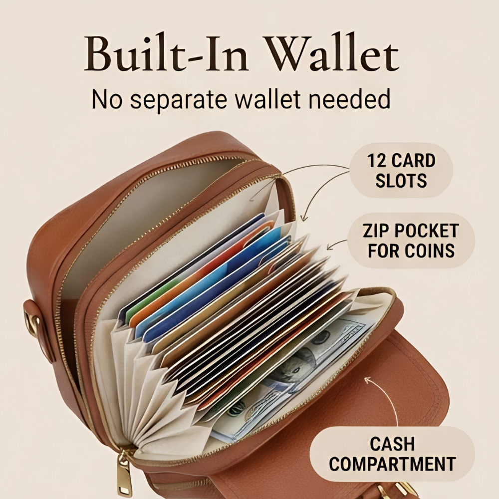 Carrina™ – Compact Crossbody Bag with Built-In Wallet