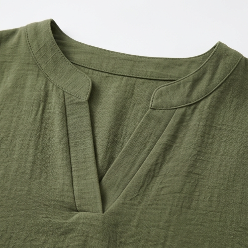 Solenne™ Soft Drape V-Neck Blouse for Everyday Wear