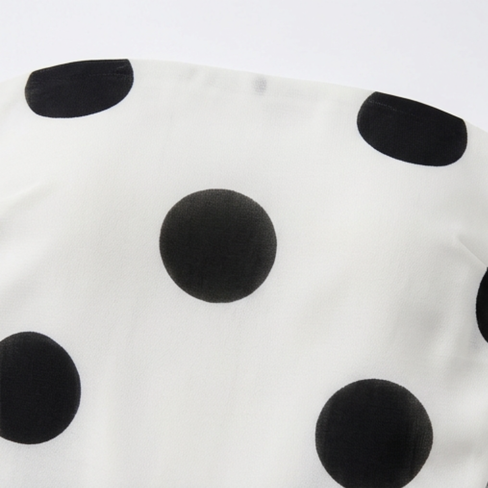 Soliana™ – Sheer Tiered Polka Dot Dress