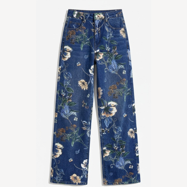 Blomara™ Floral Print Wide-Leg Jeans