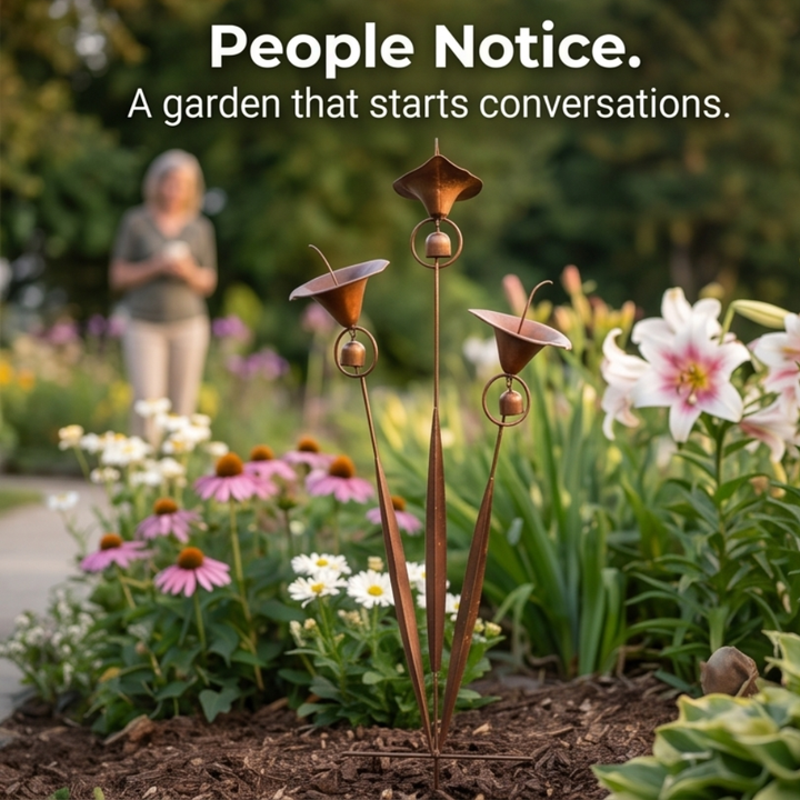 Lyralea™ – Calla Lily Garden Stake with Bell Chimes