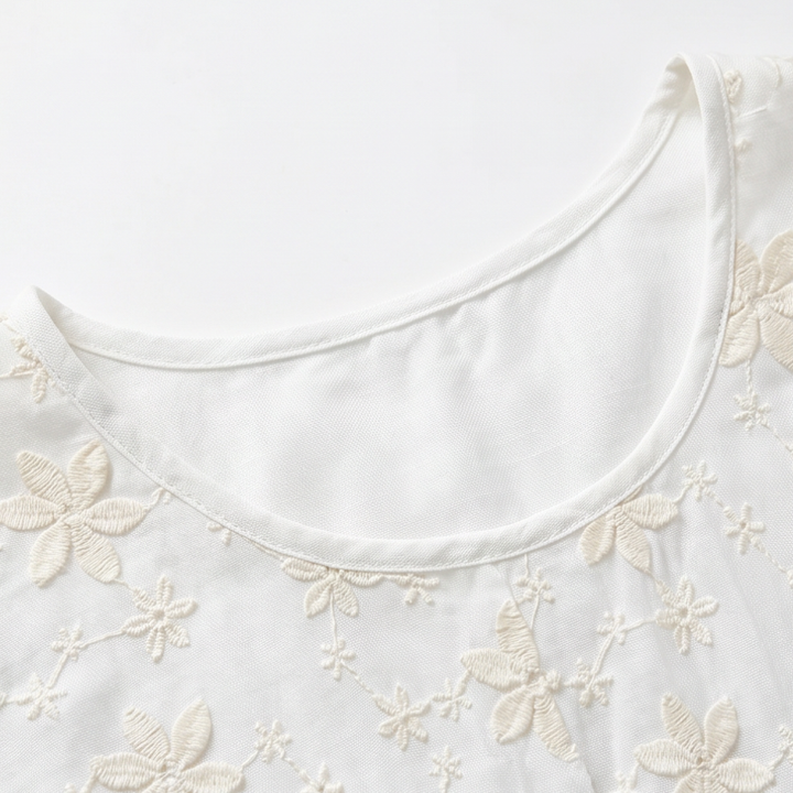 Floralé™ – Embroidered Floral Peplum Blouse
