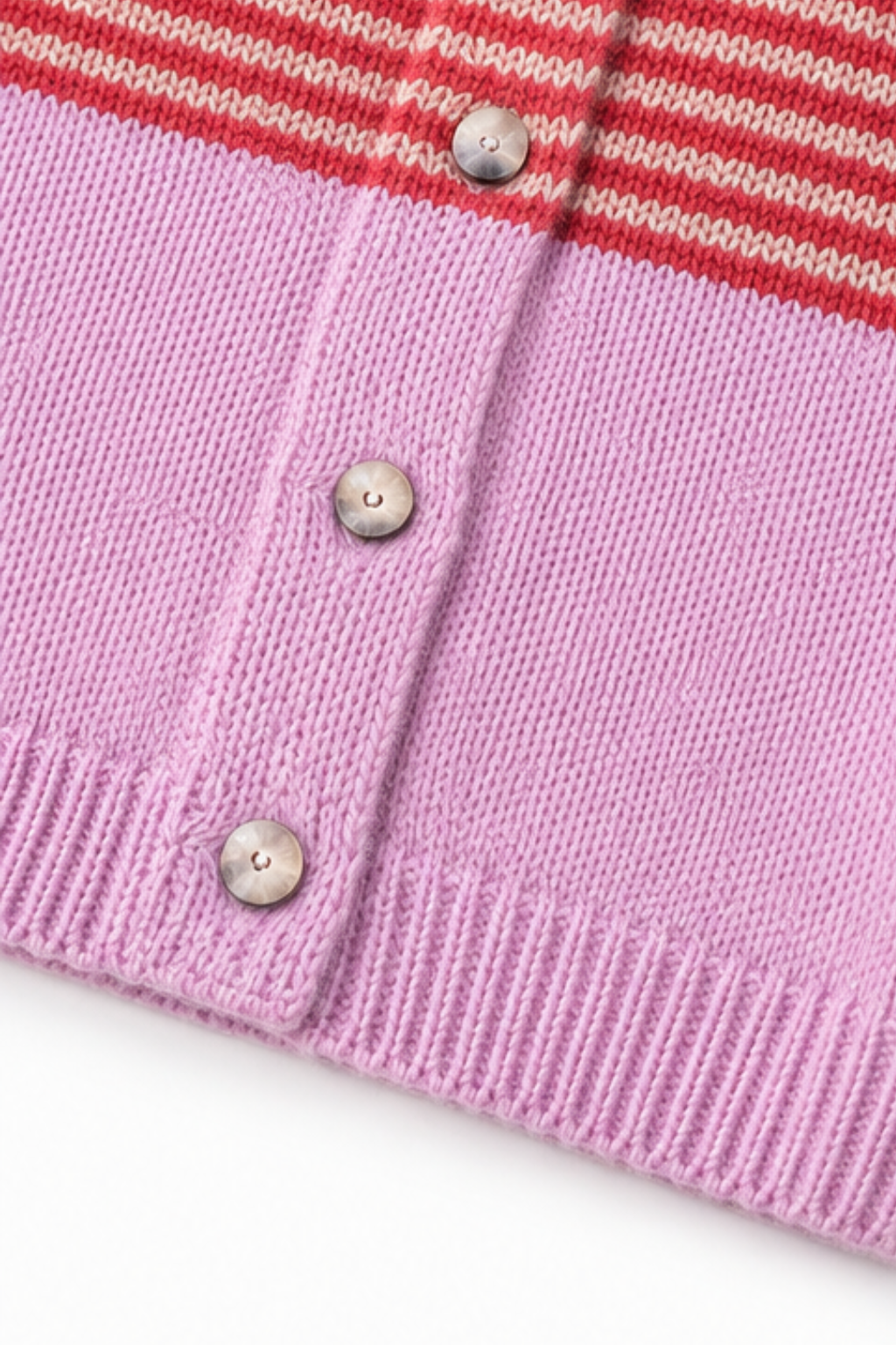 Warmweave – Color-Block Striped Open-Front Knit Cardigan