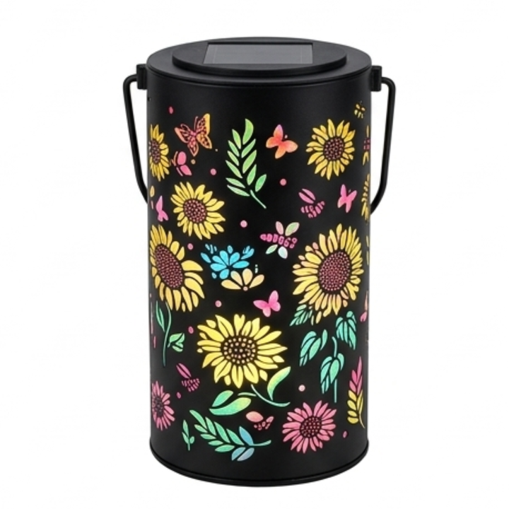 Bloomara™ – Solar Sunflower Lantern with Colorful Light Patterns
