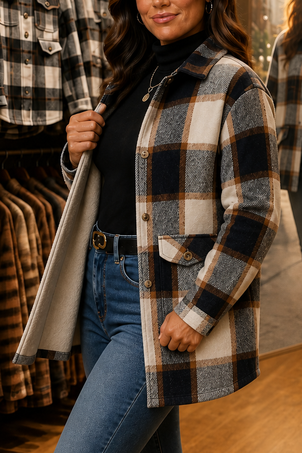 Shackston – Plaid Relaxed-Fit Shirt Jacket