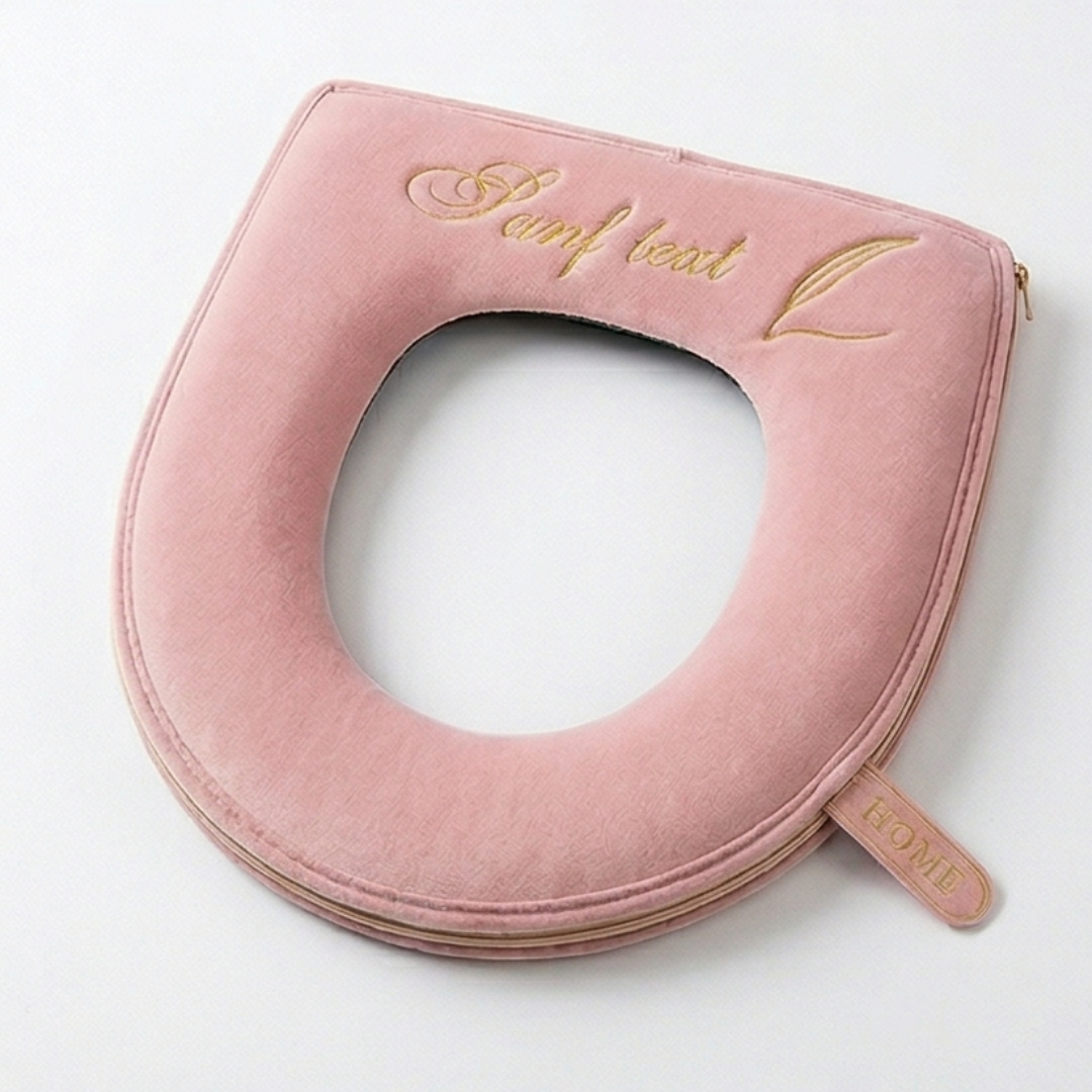 Coziseat™ – Soft Velvet Toilet Seat Cover with Zipper