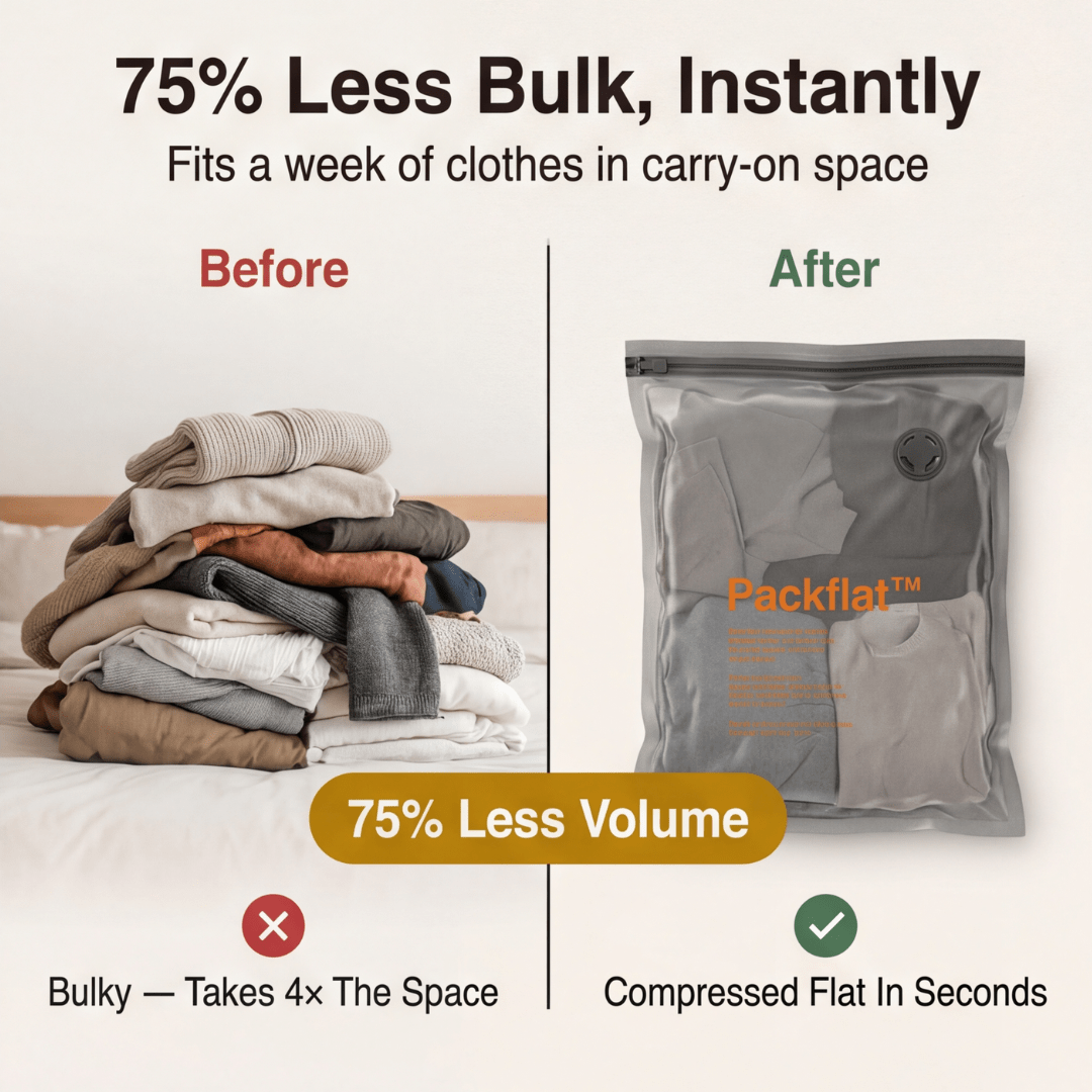 Packflat™ – Space Saving Vacuum Bags with Electric Pump - Lark & Clover