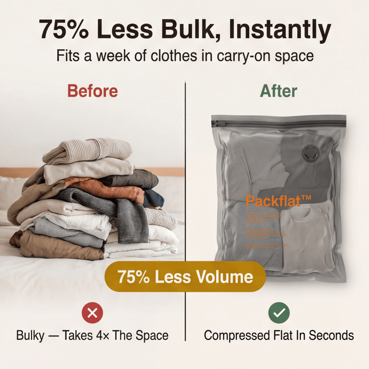 Packflat™ – Space Saving Vacuum Bags with Electric Pump - Lark & Clover