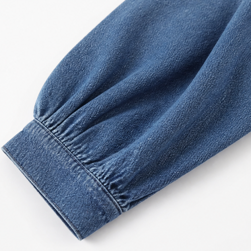 Denara – Denim Maxi Dress That Moves And Still Holds Its Shape