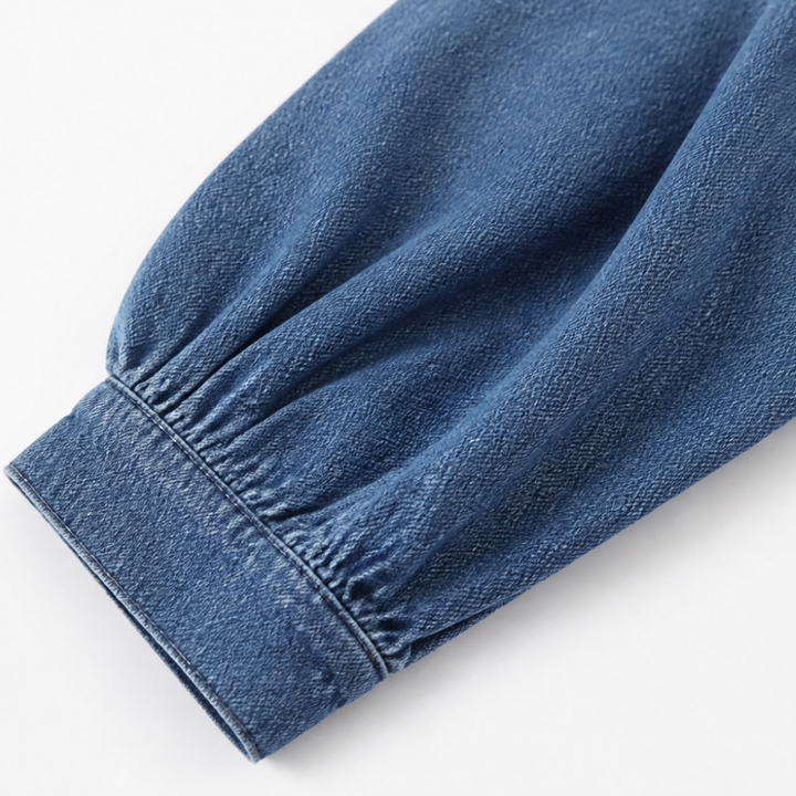 Denara – Denim Maxi Dress That Moves And Still Holds Its Shape